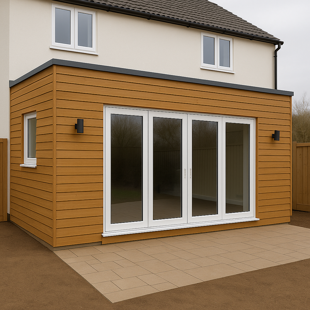 Uitbouw met Platowood gevel